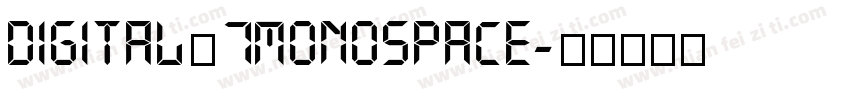 Digital 7monospace字体转换